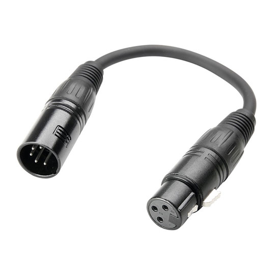 Adam Hall Cables 3 STAR DGF 0020 DMX Adapter XLR male 5-pin to XLR female 3-pin 0.2 m