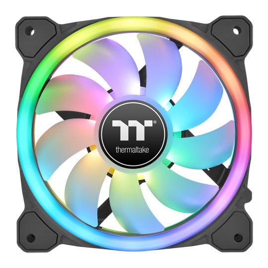 Thermaltake SWAFAN 14 RGB Reversible Airflow Radiator Fan (3 Fan Pack, 6 Fan Blades) with Controller