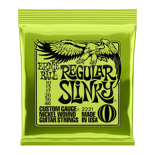 Ernie Ball Regular Slinky 10-46 Gauge Electric Guitar Strings (12 packs)