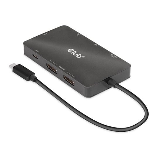 Club3D CSV-1598 USB Gen2 Type-C to Dual DisplayPort 7-in-1 Hub