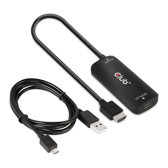 Club 3D HDMI+ Micro USB to USB Type-C Active Adapter : image 2