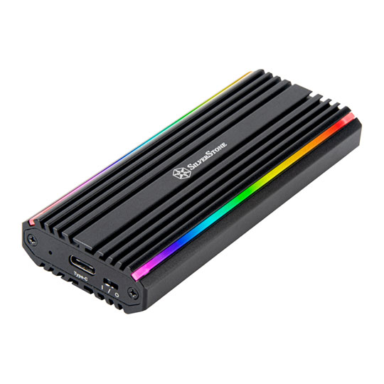 SilverStone SST-MS13 RGB M.2 NVMe SSD USB-C External Enclosure