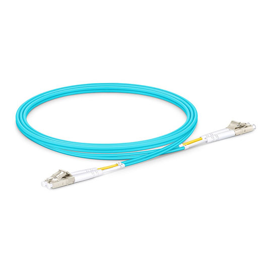 0.5m (1.6ft) LC UPC to LC UPC Duplex OM4 Multimode PVC (OFNR) 2.0mm Fiber Optic Patch Cable