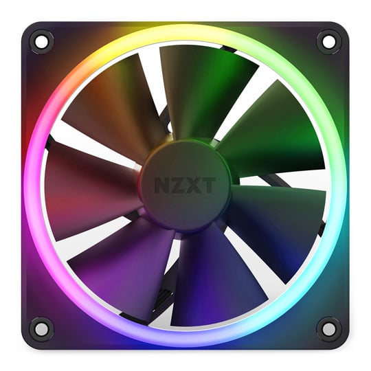 NZXT F120 RGB 120mm PWM Fan 3 Pack with Controller Black