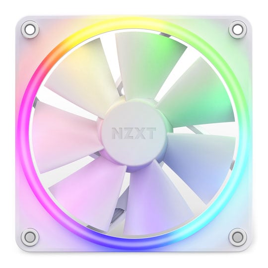 NZXT F120 RGB 120mm PWM Single High Airflow Fan White