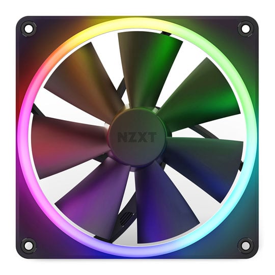 NZXT F140 RGB 140mm PWM High Airflow Fan Twin Pack - Black