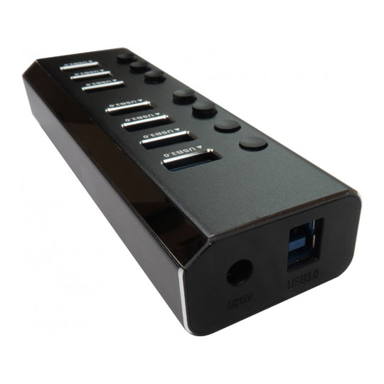 Xclio 7 Port USB 3.0 Hub Metal Shell with Power Supply