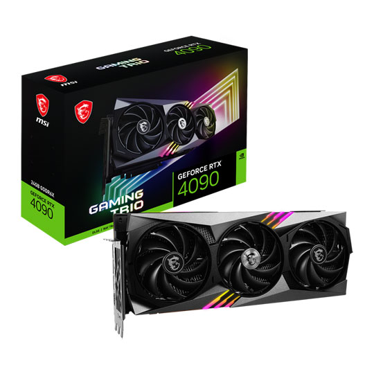MSI NVIDIA GeForce RTX 4090 24GB GAMING TRIO Ada Lovelace Graphics Card : image 1