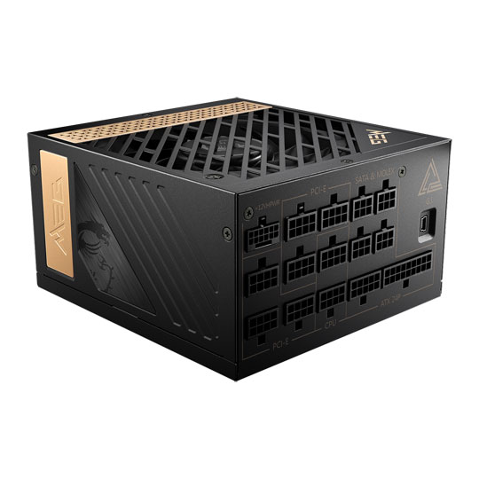 MSI MEG Ai1300P PCIE 5 1300W PCIE 5 80+ Platinum Power Supply ATX3.0