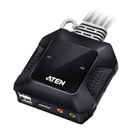ATEN 2-Port USB-C DisplayPort Hybrid Cable KVM Switch : image 3
