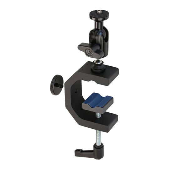 Elgato Heavy Clamp – Professional Mount with Ball Head and 4 X 1/4“ Holes, for Cameras, Lights,  Fla