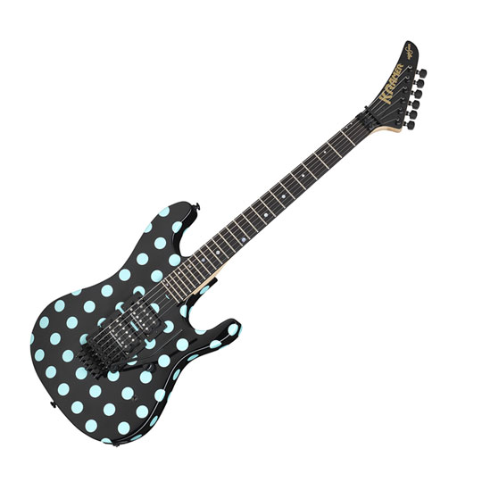 Kramer Nightswan Electric Guitar - Black with Blue Polkadots : image 1