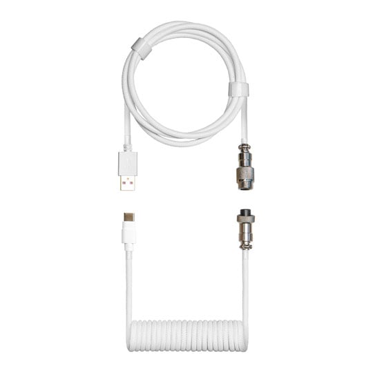 Cooler Master USB-C to USB-A Coiled Cable - Snow White