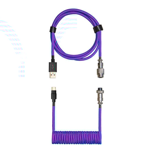 Cooler Master USB-C to USB-A Coiled Cable - Thunderstorm Blue/Purple