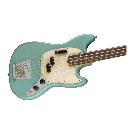 Fender JMJ Road Worn Mustang Bass - Faded Daphne Blue