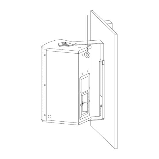 Electrovoice EVC-UB2 U-Bracket 12", 15" - Black