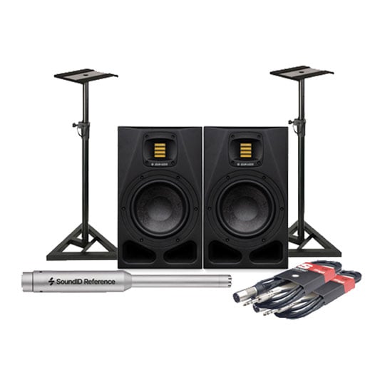 ADAM Audio - A4V Pair, Stands, Leads & Sonarworks Measurement Mic