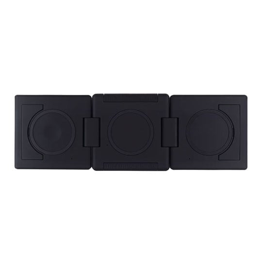 Ampere Unravel 3-in-1 Foldable Wireless Travel Charger Black