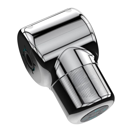 Ampere Shower Power Hydropower Water Powered Bluetooth Shower Speaker - Chrome