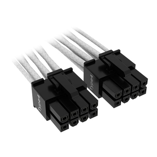 Corsair Premium White Individually Sleeved 16-Pin PCIe 5.0 PSU Cable : image 3