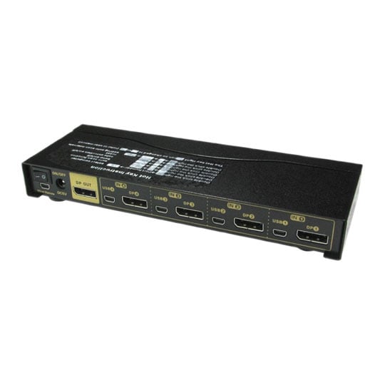 4 Port DisplayPort KVM Switch 4K@60Hz w/Cables & Remote Control : image 2