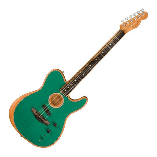 Fender Ltd Ed American Acoustasonic Telecaster - Aqua Teal