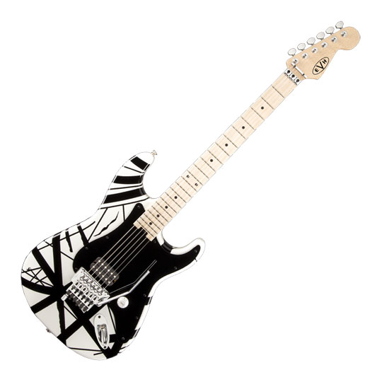 EVH Striped Series White with Black Stripes