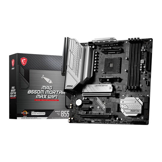 MSI AMD B550M MAG MORTAR MAX WIFI PCIe 4.0 Micro-ATX Motherboard