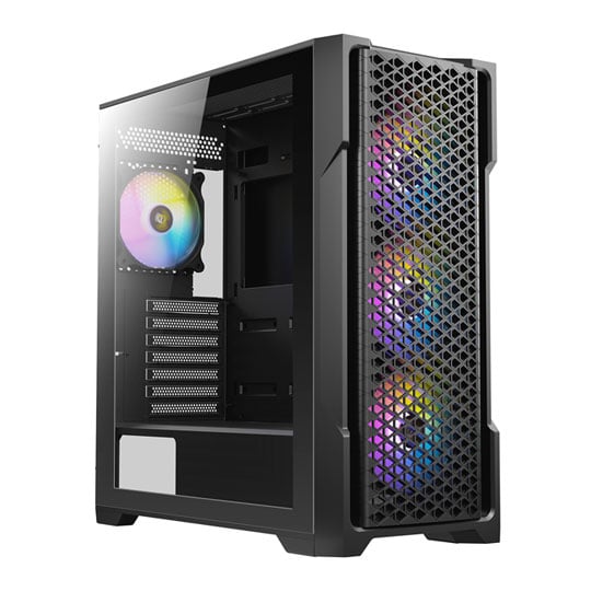 Antec X90 Mid Tower Tempered Glass Gaming Case ATX inc 4x 120mm RGB Fans : image 1