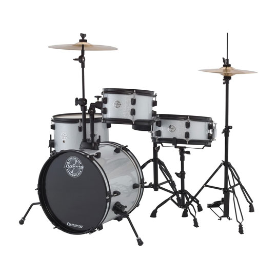 Ludwig Pocket Kit White Sparkle Drum Kit : image 3