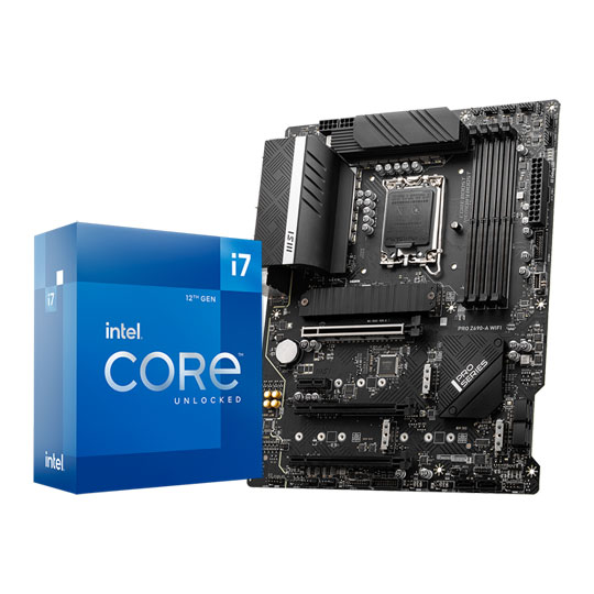 MSI PRO Z690-A WIFI + Intel Core i7 12700K CPU Bundle LN131356