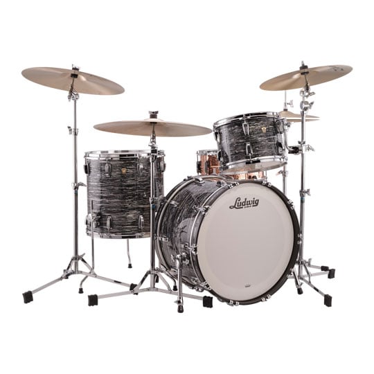Ludwig 22" Classic Maple FAB Vintage Black Oyster Drum Kit : image 3