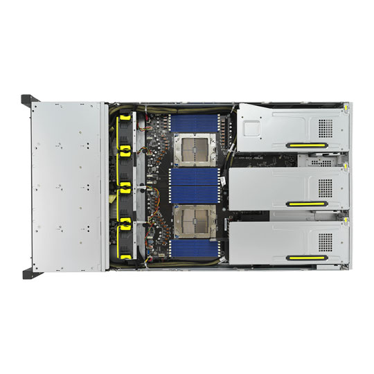 ASUS RS720A-E12 AMD EPYC 9004 Series SP5 2U 24 Bay GPU Barebone Server (2600W PSU) : image 3