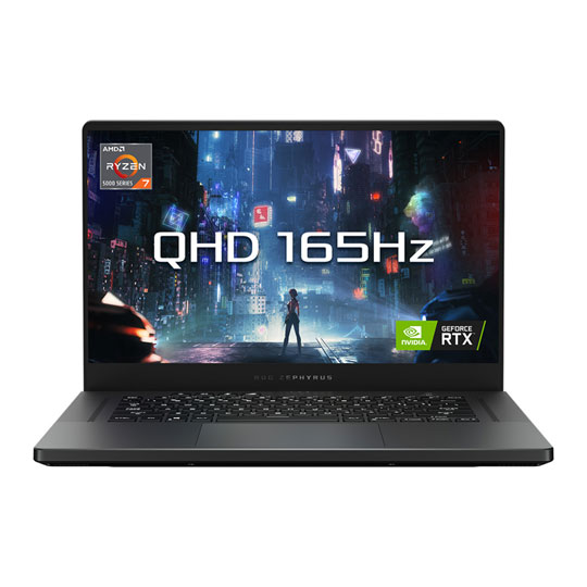 ASUS ROG Zephyrus 15" WQHD 165Hz Ryzen 7 RTX 3060 Refurbished Gaming Laptop : image 1