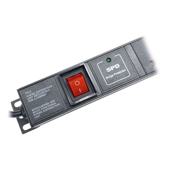 Powercool 1U PDU Vertical Type 12Way Surge Protector 1.8m UK Plug