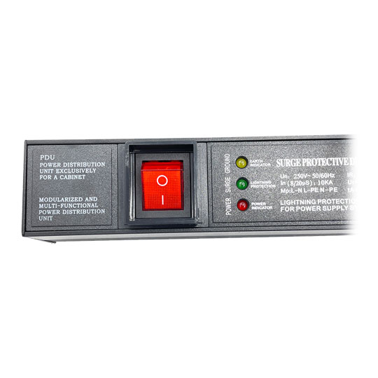 Powercool 1U PDU Vertical Type 12Way Surge Protector 1.8m, UK Plug