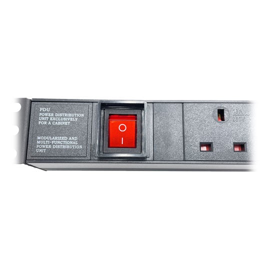Powercool 1U PDU Horizontal Type 6Way 1.8m, UK Plug