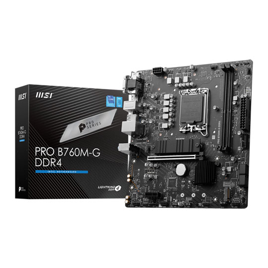 MSI Intel PRO B760M-G DDR4 Micro-ATX Motherboard : image 1