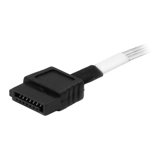 StarTech 1 Metre Black/White Mini-SAS to SATA Cable : image 3