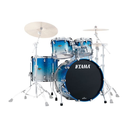 Tama Starclassic Walnut/Birch WBS42S 4-piece Shell Pack - Molten Blue Ice Fade