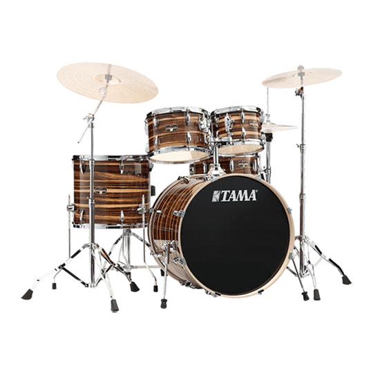 Tama Imperialstar 5 Piece Shell Pack Wood/Bass Hoops Coffee Teak Wrap