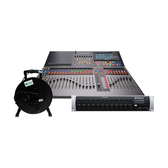 Presonus StudioLive 32SX Compact, Studiolive 32R & Custom Lynx 30m Cable Drum