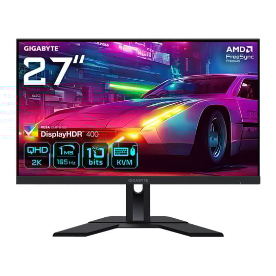 Gigabyte M27Q V2 27" Quad HD 165Hz SS IPS FreeSync HDR Gaming Monitor