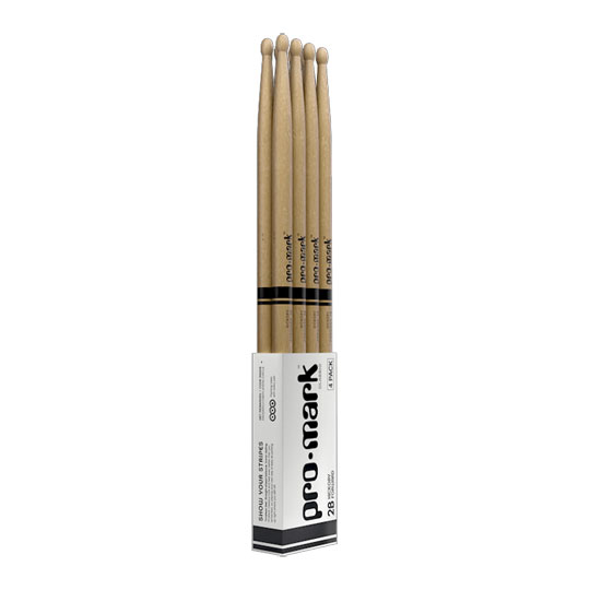 ProMark Classic Forward 2B Hickory Drumstick, Oval Wood Tip, 4-Pack