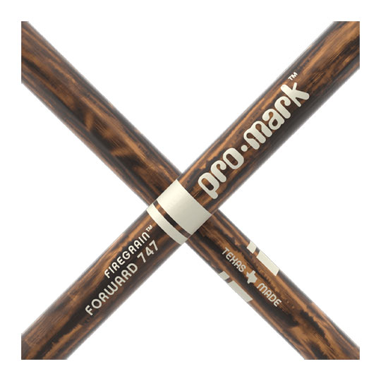 ProMark Classic Forward 747 FireGrain Hickory Drumstick, Oval Wood Tip : image 4