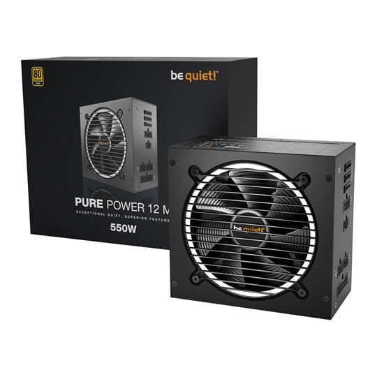 be quiet! Pure Power 12 M 550 Watt PCIE 5 80+ Gold Fully Modular PSU/Power Supply ATX3.0