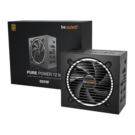 be quiet! Pure Power 12 M 850 Watt PCIe 5.0 80+ Gold Fully Modular QUIET PSU/Power Supply ATX 3.0