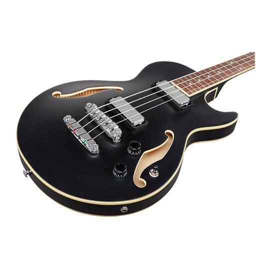 Ibanez AGB200-BKF Semi Hollowbody Bass Guitar - Black Flat