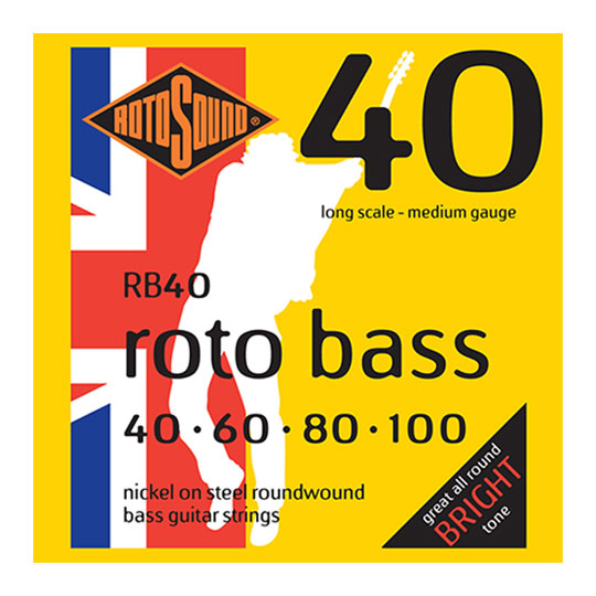 Rotosound Roto Bass Medium Nickel Long Scale Bass Strings (40-100) RB40