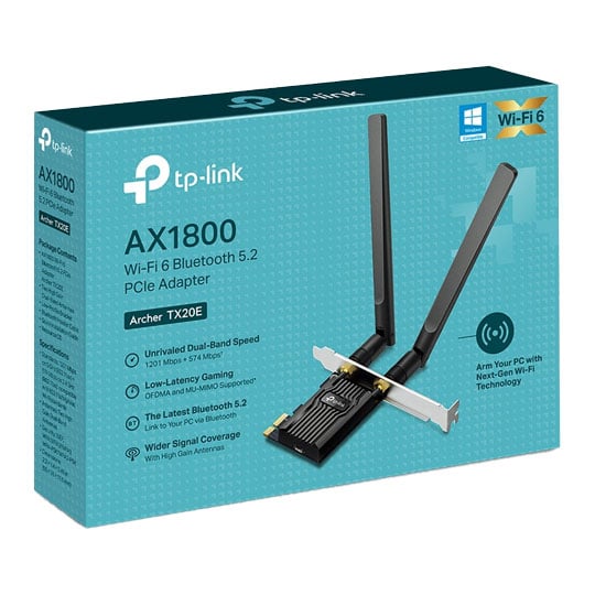 tp-link Archer TX20E Wi-Fi Bluetooth 5.2 PCI Express Adapter